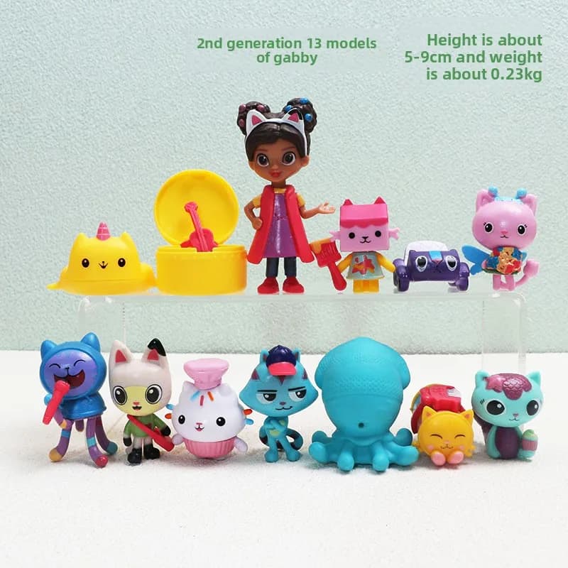 2nd Generation 13 Models of Gabe's Doll House Tiger Cat Playmate Figurine Toy Lottery Doll Model Display Piece