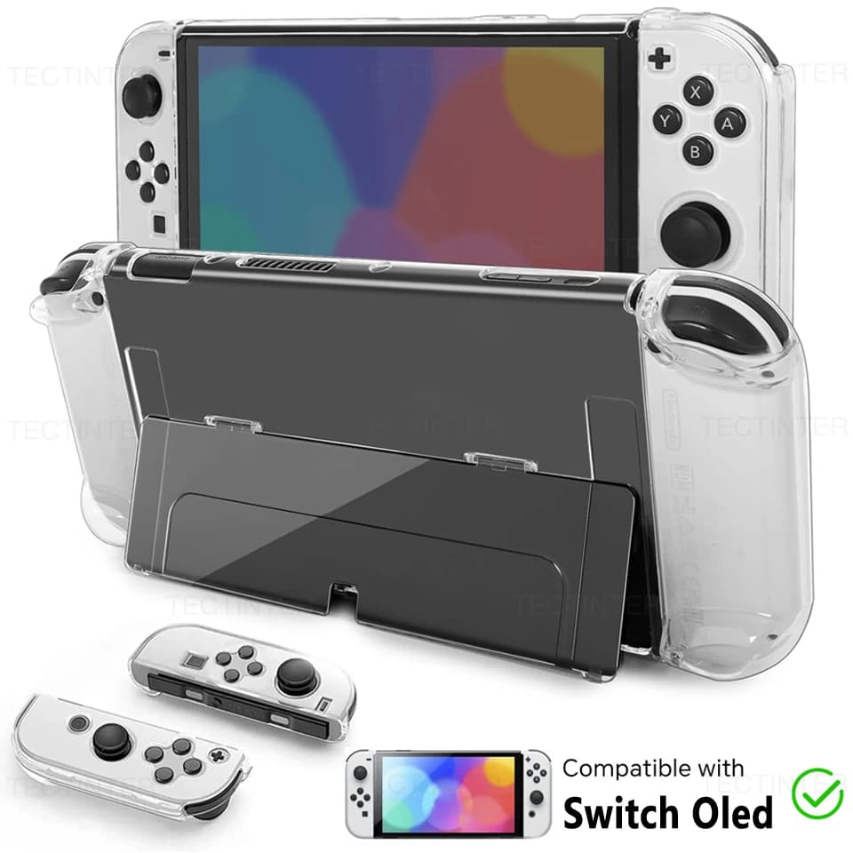 Custodia protettiva trasparente in TPU morbido per Nintendo Switch Oled Console di gioco Custodia protettiva Accessori per pelle divisa