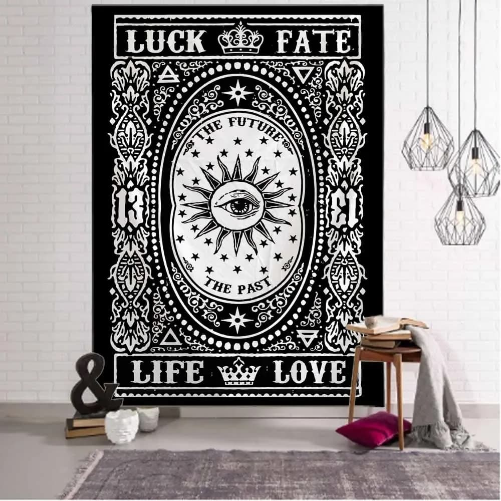 Tarocchi Carta Arazzo Appeso a parete Astrologia Divinazione Stregoneria Appeso Panno Casa Soggiorno Camera da letto Decorazione artistica