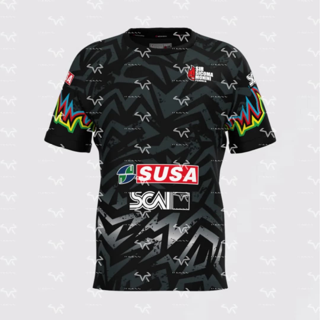 Maglia da pallavolo Sir Safety Perugia Home 25-26, Kit allenamento, Pantaloncini da uomo, Abbigliamento sportivo estivo, T-shirt da uomo, Abbigliamento per bambini, T-shirt da donna