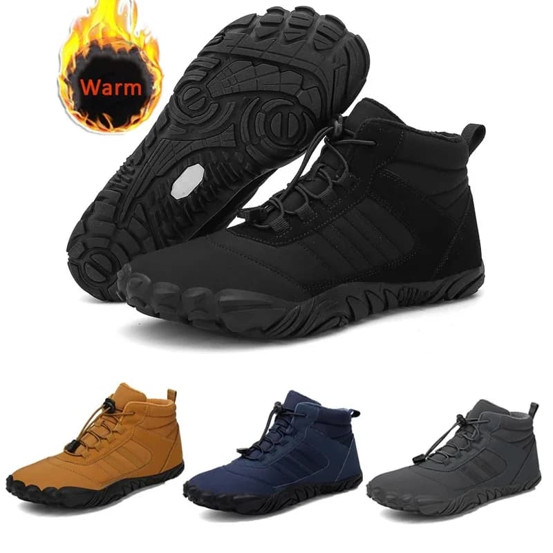 New Winter Snow Boots Men Women Warm Fur Lined Ankle Boots Casual Non-Slip Outdoor Shoes Big Size 47