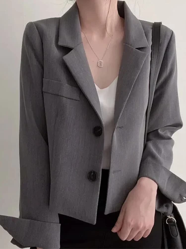 Retro Short Suit Jacket Women's Casual Design Sense Autumn New Arrival Premium Feel Small Size Friendly Fashionable Top