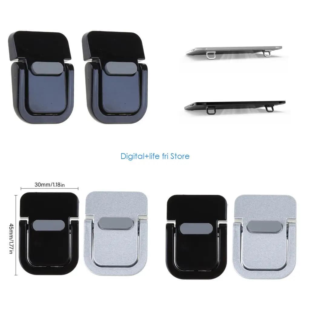 E06D 2Pcs Portable Keyboards Stand Self-Adhesive Laptops Stand Invisible for Desk