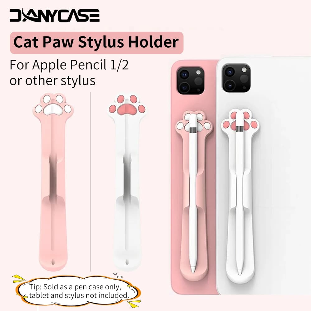 Portapenne Slot per penna stilo per tablet in silicone per Apple Pencil di 1 o 2 generazione e portapenne Samsung Huawei xiaomi Cat's Paw