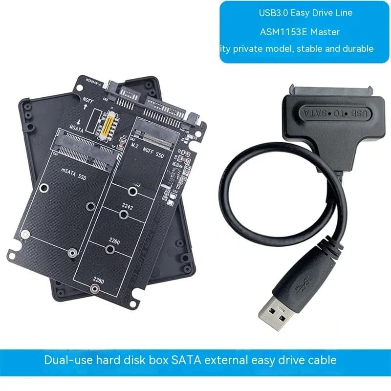 Sata 60gbps M.2 SSD a stato solido a sata3 scatola del disco rigido esterno ngff msata a porta seriale scheda adattatore doppio uso due in uno