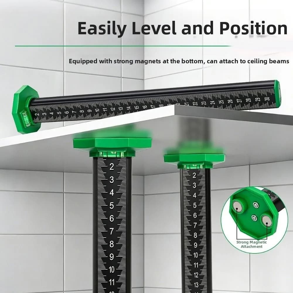 Professional Brick Laying Ruler Level Wall Tile Laying Easy Installation Ceramic Tile Positioning Scale Marking Scales Magnetic
