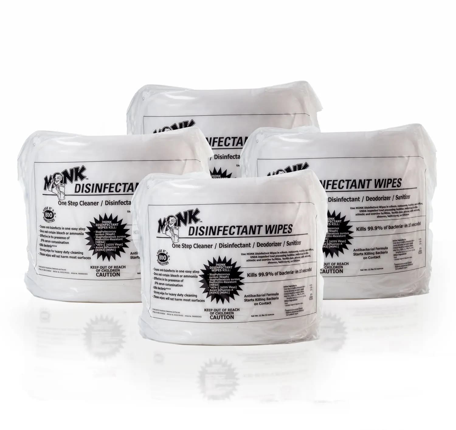 Disinfectants, 4 Packs of 800 Pieces, Detergent and Hygienizing for Gyms, Yoga Mats and Other