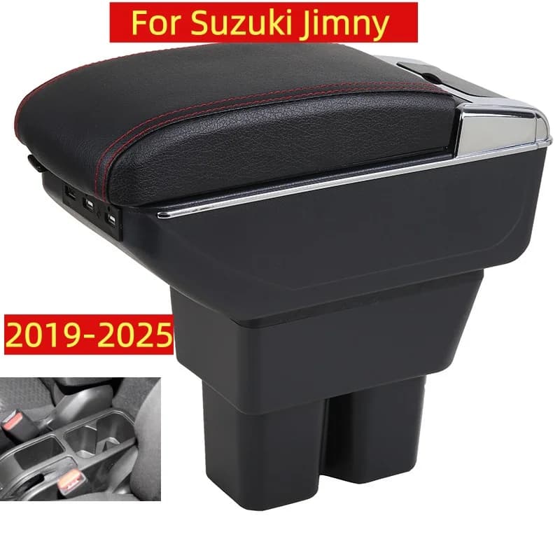 For Suzuki Jimny Armrest box For Suzuki Jimny JB74 Car Armrest 2019-2025 Storage Box Cup holder Retrofit Interior Car Accessorie