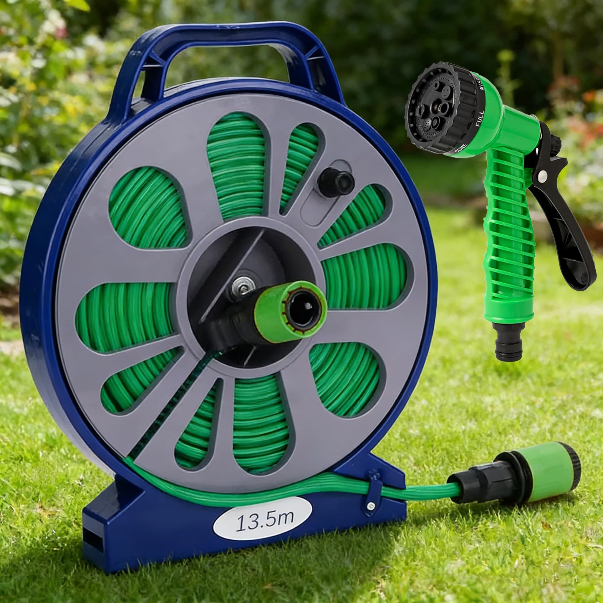 Tubo da giardino con soffione doccia, conforme agli standard europei e americani, adatto per camper e irrigazione del giardino