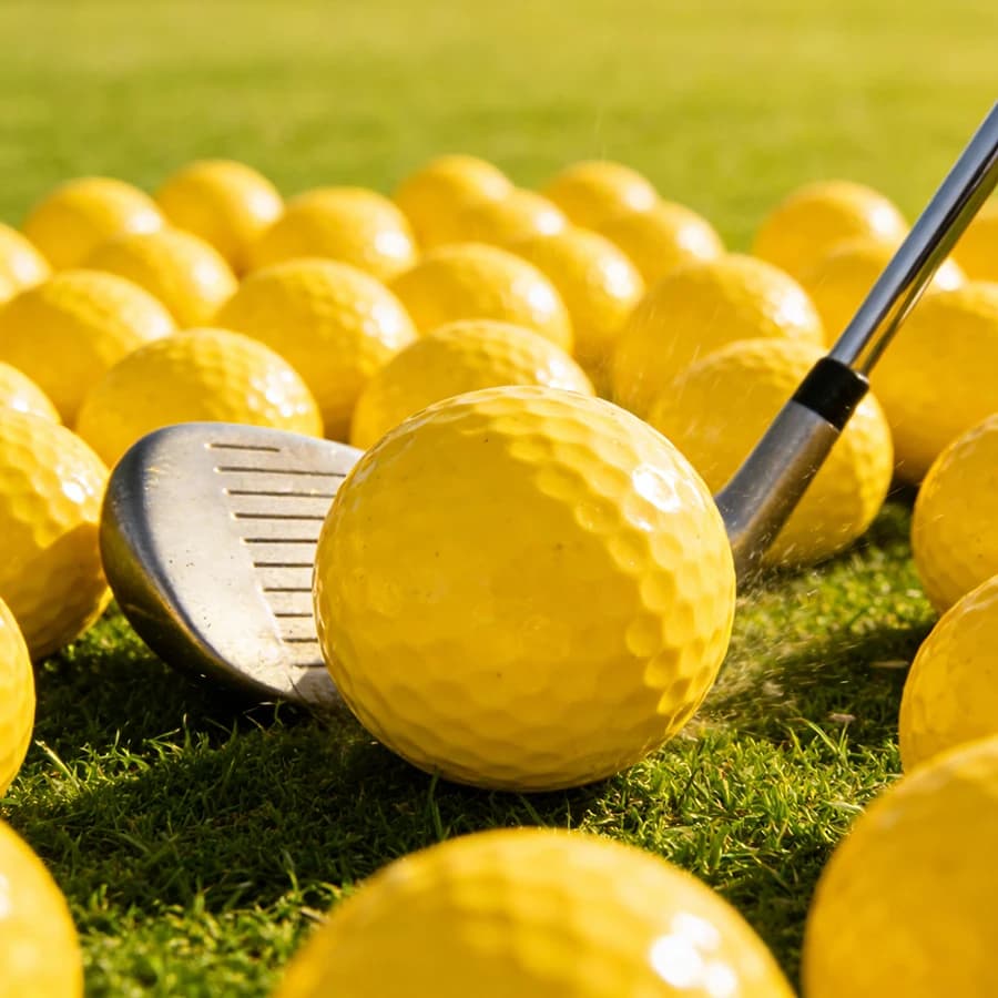 10 palline da golf morbide in PU giallo – Palline da allenamento in schiuma PU ad alta visibilità per uso in giardino, campo pratica e interni