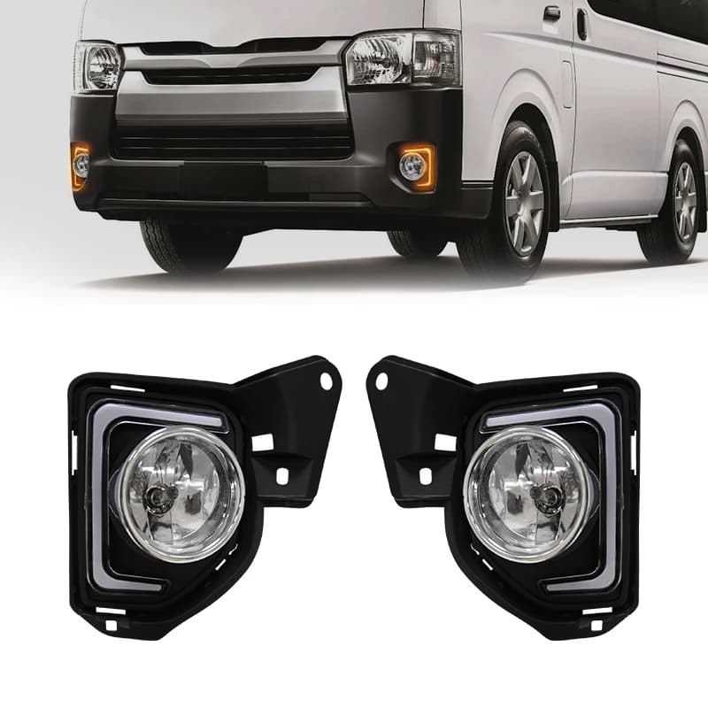 Led DRL Luci Diurne Fendinebbia Montaggio Per TOYOTA HIACE COMMUTER 2014 2015 2016 Luci Diurne Fili Interruttore Segnale di Girata