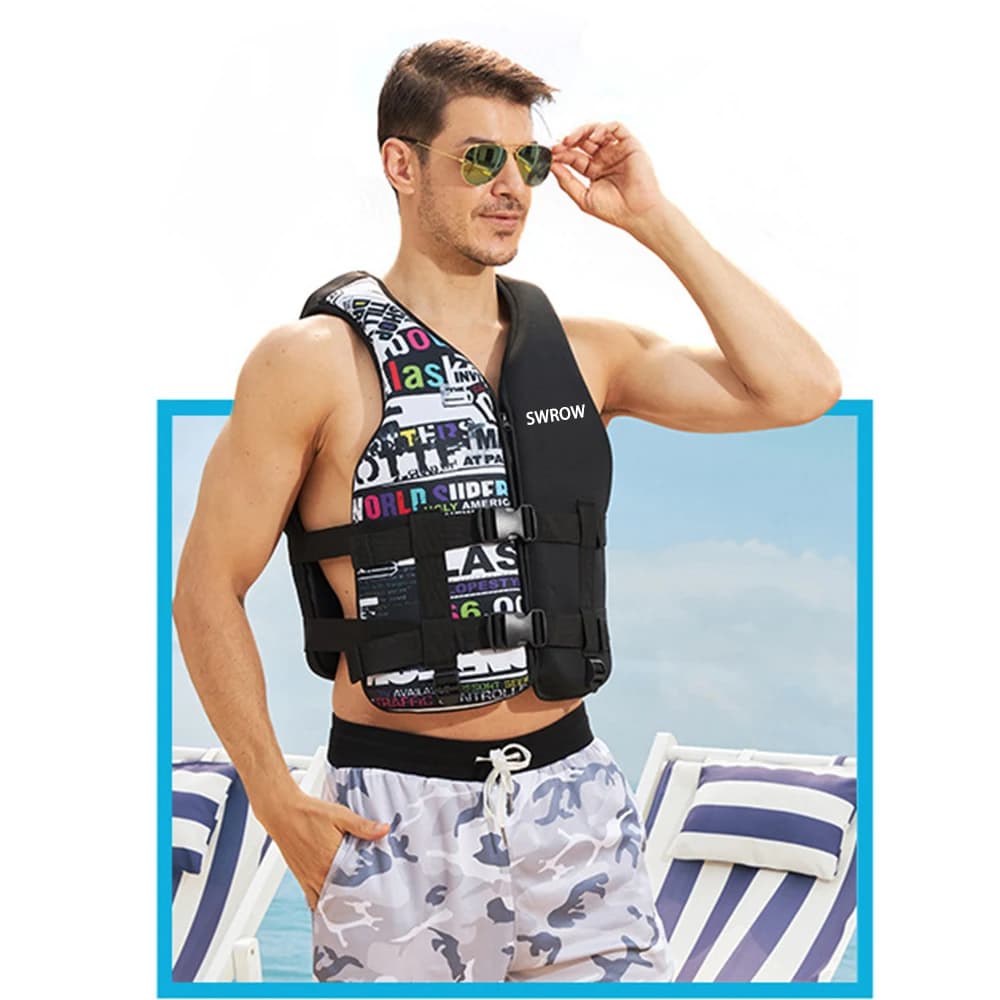 Giubbotti di salvataggio professionali in Neoprene per adulti, portatili, acqua spessa, galleggianti, Surf, Snorkeling, pesca, alta qualità