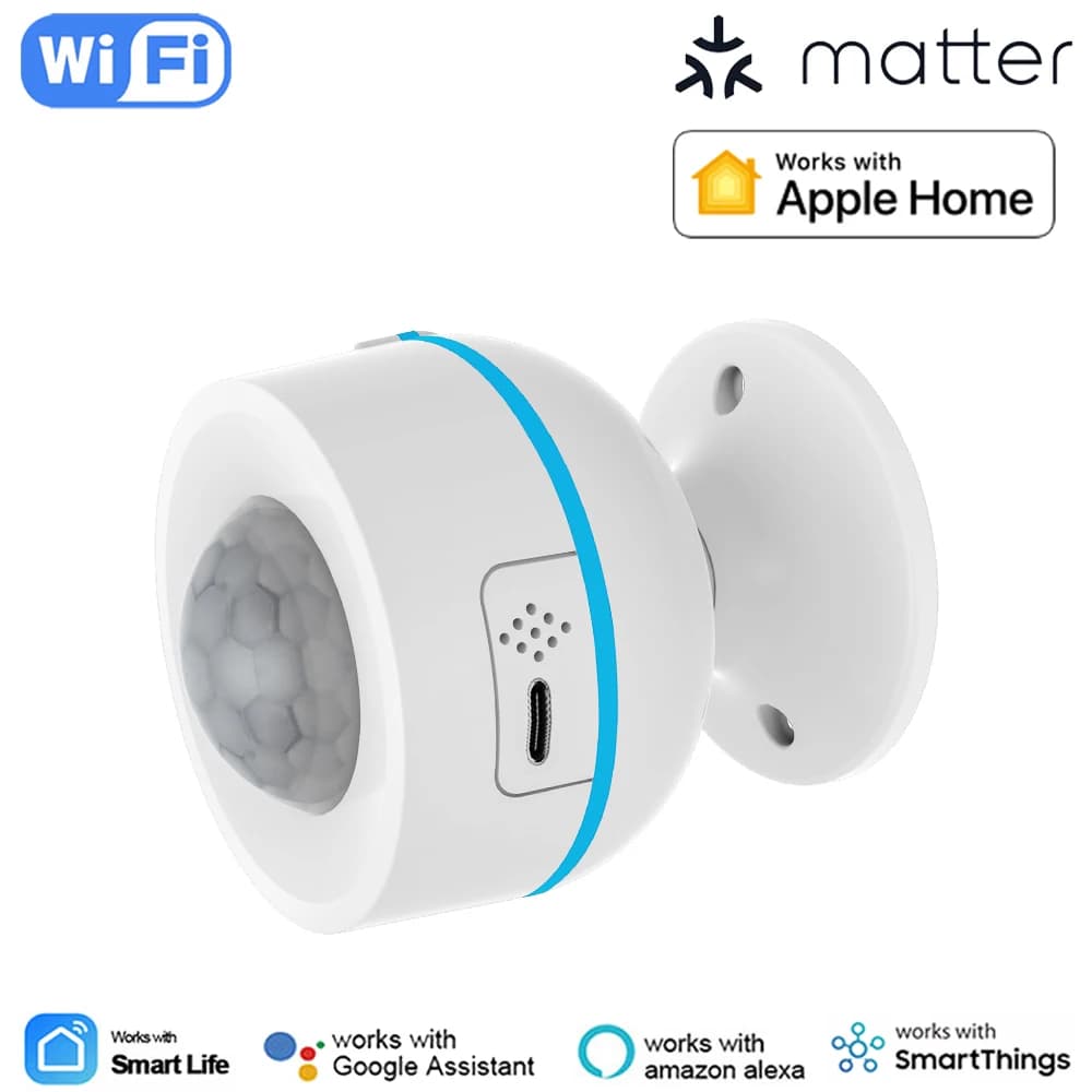 Tuya Matter Thread Intelligent PIR Motion Sensor Wireless human body movement infrared detector Works with HomeKit Alexa Google Home