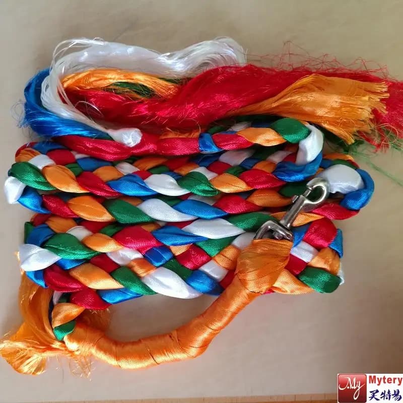 Guinzaglio per cani colorato Hada annodato per mastino tibetano lungo 2,3-2,4 metri per Zang`ao