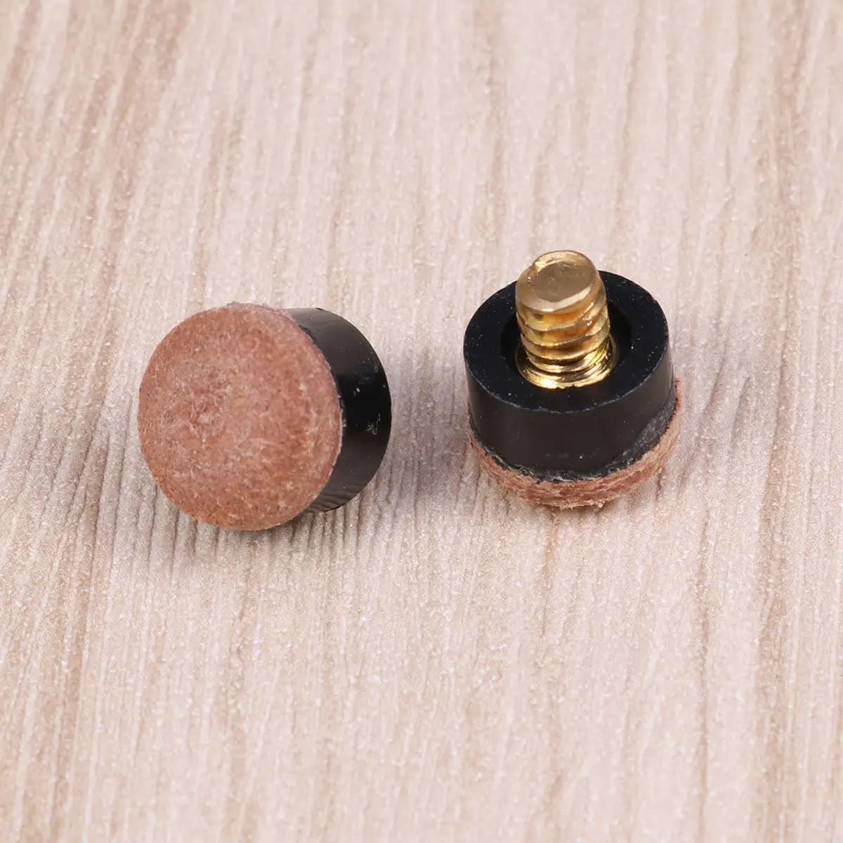 50 Pezzi Punte per Stecca da Biliardo Avvitabili 10mm, Punte di Ricambio per Stecca da Pool, Ferrule per Riparazione Stecca da Snooker, Strumento per Riparazione Stecca da Biliardo