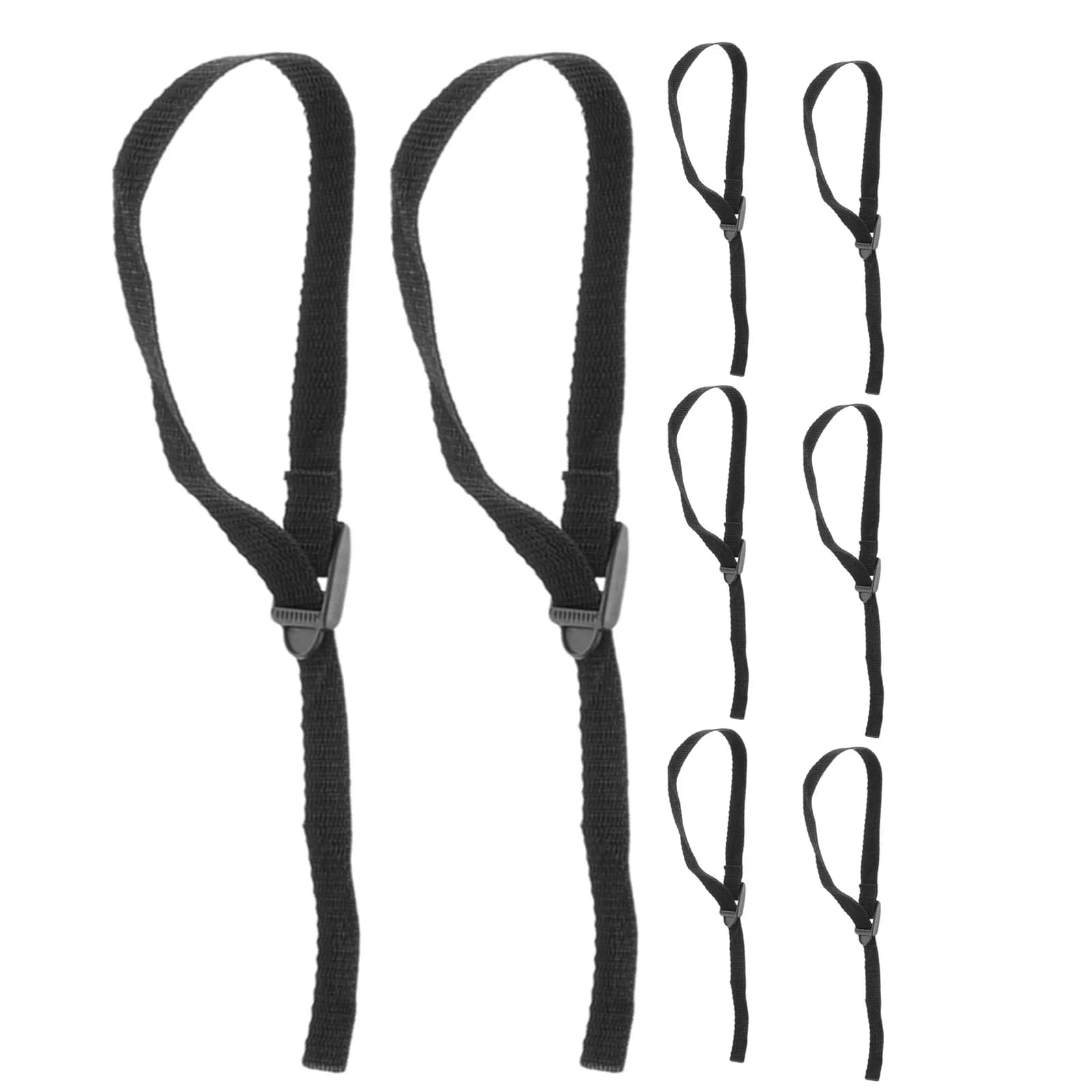 8Pcs Ski Pole Strap Adjustable Black Wrist Lanyard Universal Outdoor Anti Loss Grip Leash Trekking Hiking Cane