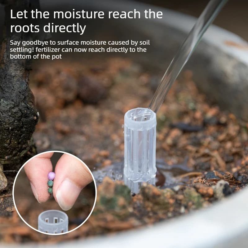 Plant Soil Ventilation Tube Root Drainage Pipe Aeration Insert for Flower Pots Indoor Outdoor Garden Planters 10 20 30PCS