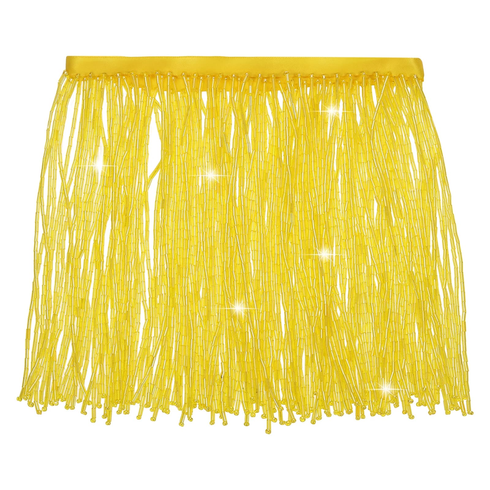 6" 1 Yd Beaded Fringe Trim Wide Glass Beads Trim Tassels Ribbon Fringe for Dress Clothing Accessories DIY Crafts Home Decoration