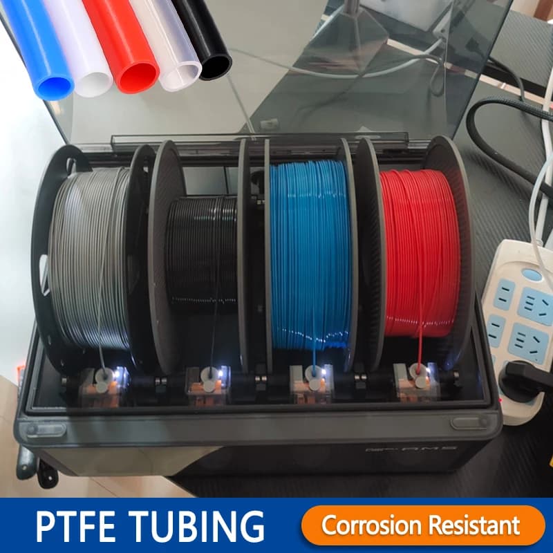 PTFE Pipe FEP 1/2/5/10M High Temperature and Pressure Resistant, 3D Printer Components, Internal Diameter 1 2 2.5 3 4 5 7 8 10mm, 600V 3KV Rigid Tube