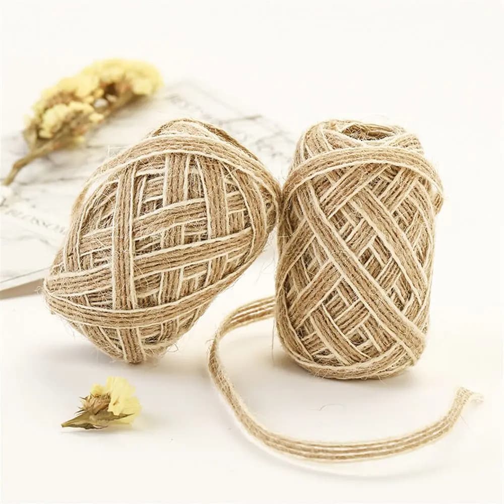 Vintage Decorative Tape in Iuta from 0.5 mm, Round from 5/10 m, for Festivals and Ornaments, with Fish Silk Corda