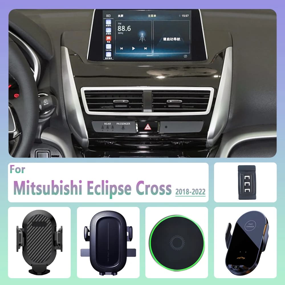 For Mitsubishi Eclipse Cross 2018-2022 Car Phone Holder Wireless Charging Phone Holder Magnetic Phone Support Car Support Accessories Magsafe