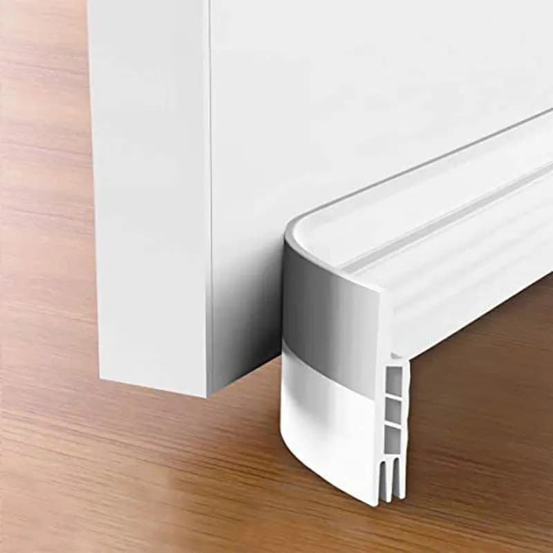 Guarnizione sottoporta per porte interne ed esterne, isolamento acustico e termico contro il freddo e il rumore
