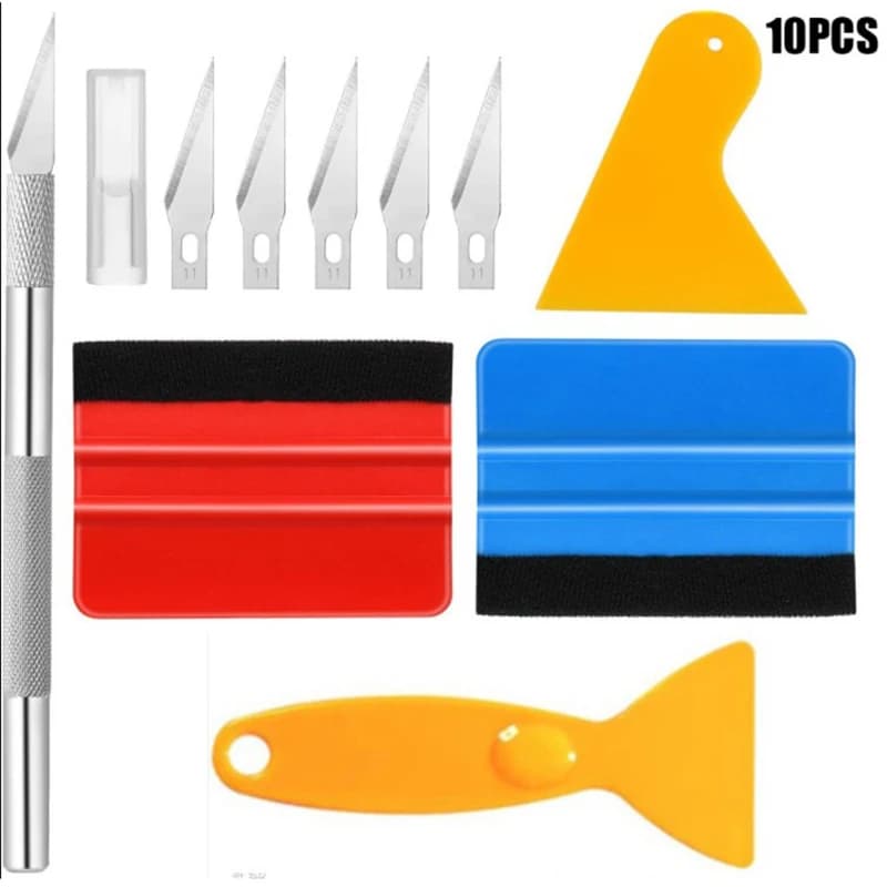 1 Set di strumenti per auto Wrap Film Sticker Wrapping Tool veicolo Vinyl Wrap Window Tint Film Tool Cutter Aid Tool Window Tinting