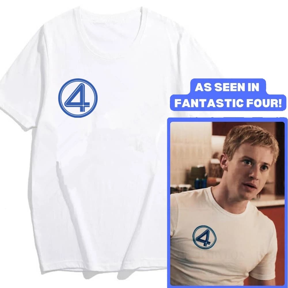 Fantastiche Quattro Camicia Fantastica 4 Logo T-shirt Primi passi Johnny Storm Torcia umana Tees Reed Richards MCU Merch y2k Fandom Regalo