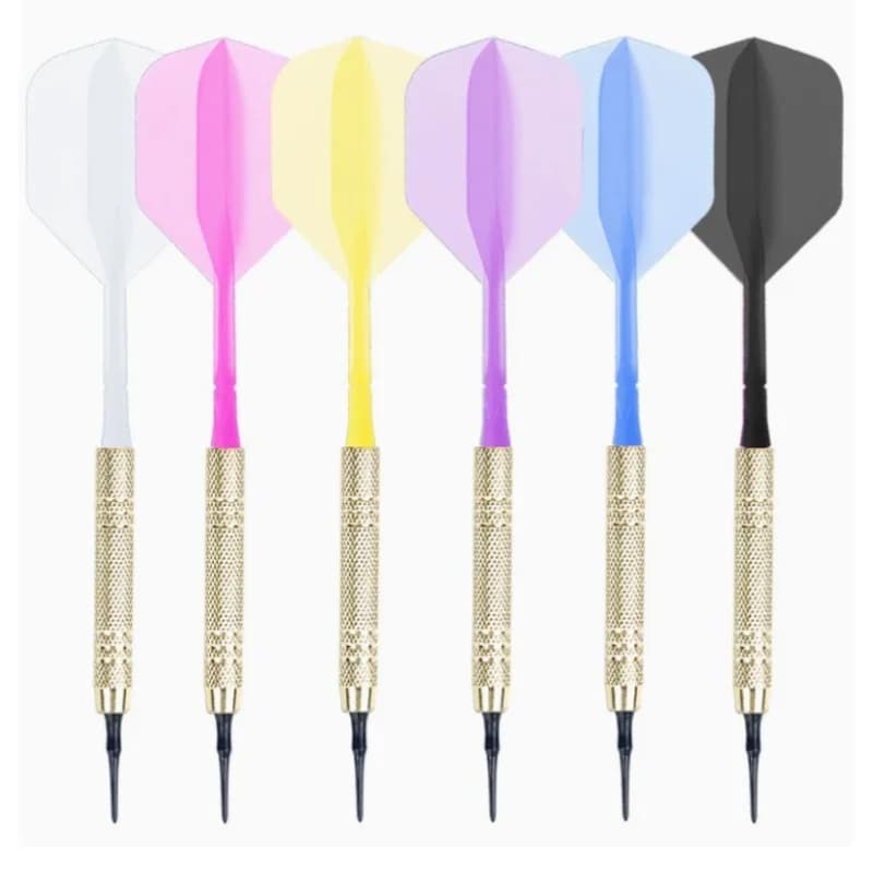 16g Soft Tip Dart Single Brass Barrel Safe Nylon Point Darts For Electronic Dartboard Indoor Competition Entertainment