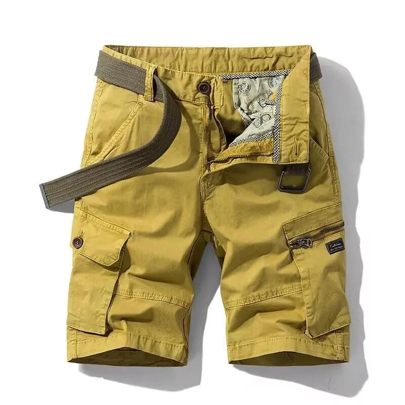 New Summer Men Thin Cargo Shorts Casual Tool Shorts Quality Man Cotton Military Multi Pocket Pants Loose Cargo Pants No belts