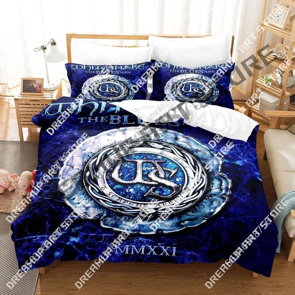 Set biancheria da letto WHITESNAKE con stampa 3D Set letto singolo doppio completo Queen King Size Set copripiumino per camera da letto per bambini adulti Letto anime con stampa 3D