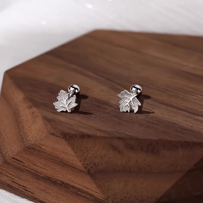 REETI Orecchini in argento sterling 925 con foglia d'acero di vendita calda per le donne Gioielli di moda gioielli in argento sterling
