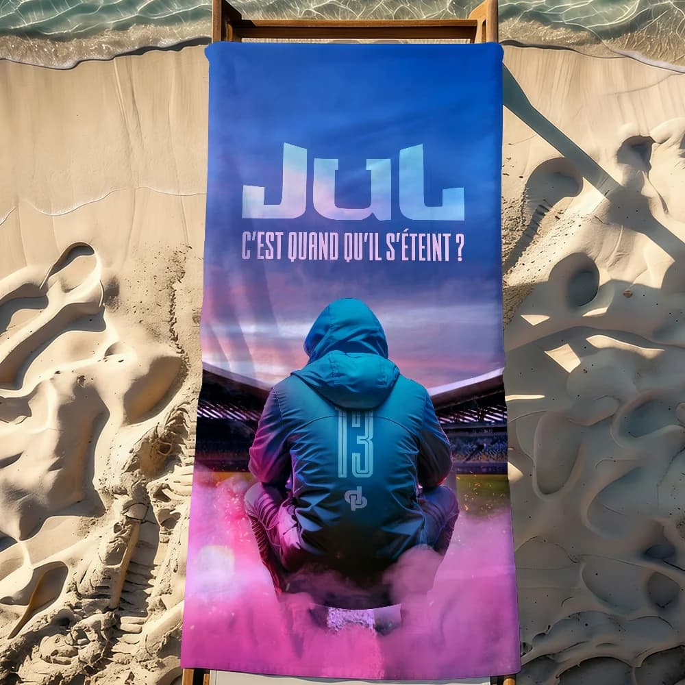 Asciugamano da Spiaggia Grande, Morbido e Leggero, Antiscivolo, ad Asciugatura Rapida, per Sport, Viaggi e Campeggio, Modello J-Jul