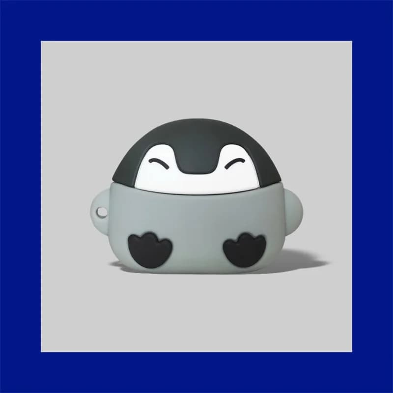 Pinguino 3D per Apple Airpods 4 Custodia carina Airpods 1 2 3 Pro Custodia per auricolari Custodia per auricolare di ricarica wireless