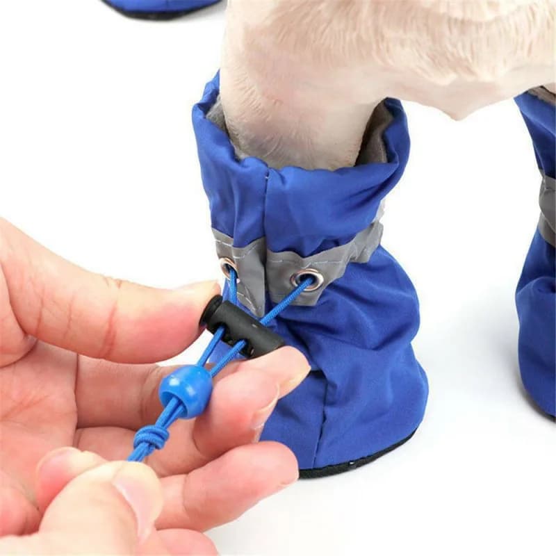 4PCS Small Dog Shoes Hiking Boots Waterproof Dog Shoes Medium Slippers for Puppy Boots Shoes for Small Dogs