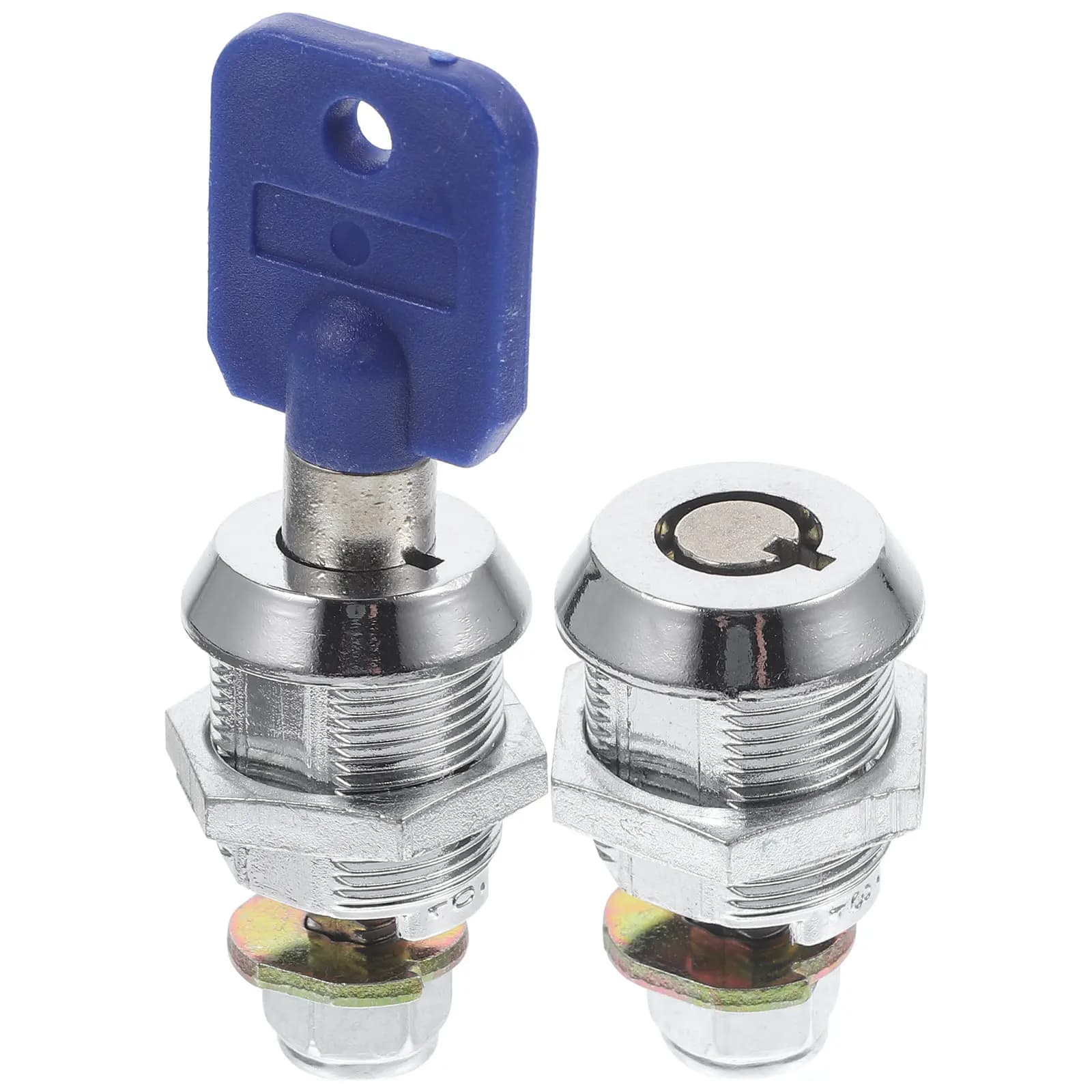 2 Pezzi Serratura a Camma Tubolare 17mm per Macchine Arcade, Cassette degli Attrezzi, Console di Gioco, Cassetti da Scrivania, Armadietti, con Chiave Rimovibile e Posizione Bloccata