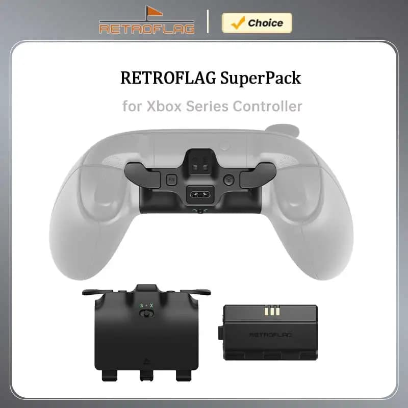 RETROFLAG SuperPack for Xbox Series Controller，Gaming accessories with Rechargeable Xbox Series Controllers SuperPack