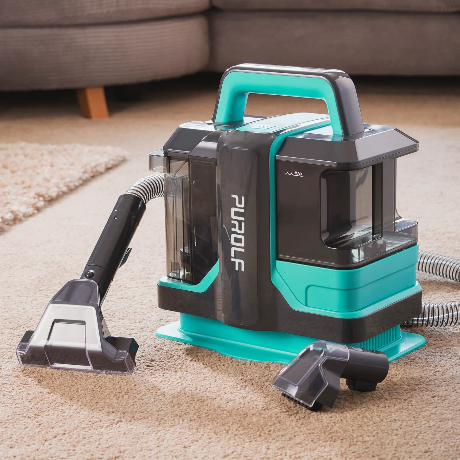 Purolf Mini Sofa Vacuum Cleaner Wet and Dry Stain Shampoo Cleaner Upholstery Fabric Pet Spot Vacuum Cleaner