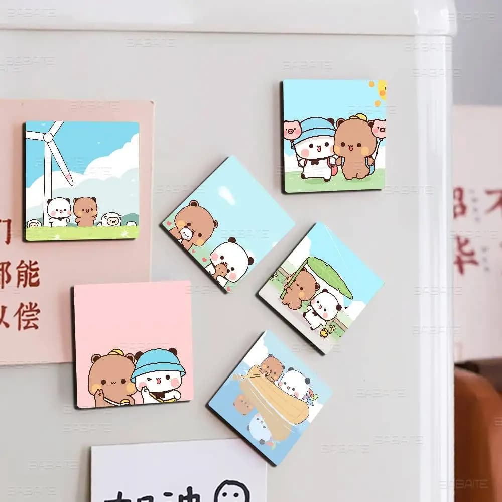 Cornice Portafoto Bubu e Dudu, Magneti per Frigorifero, Adesivi Magnetici, Regali per Famiglia, Amici, Bambini, Animali Domestici, Souvenir con Logo