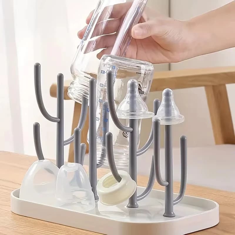 Dust-Free Bottle Shelf Drying Rack Multifunctional Folding Draining Pacifier Filter Water Shelf Storage Box