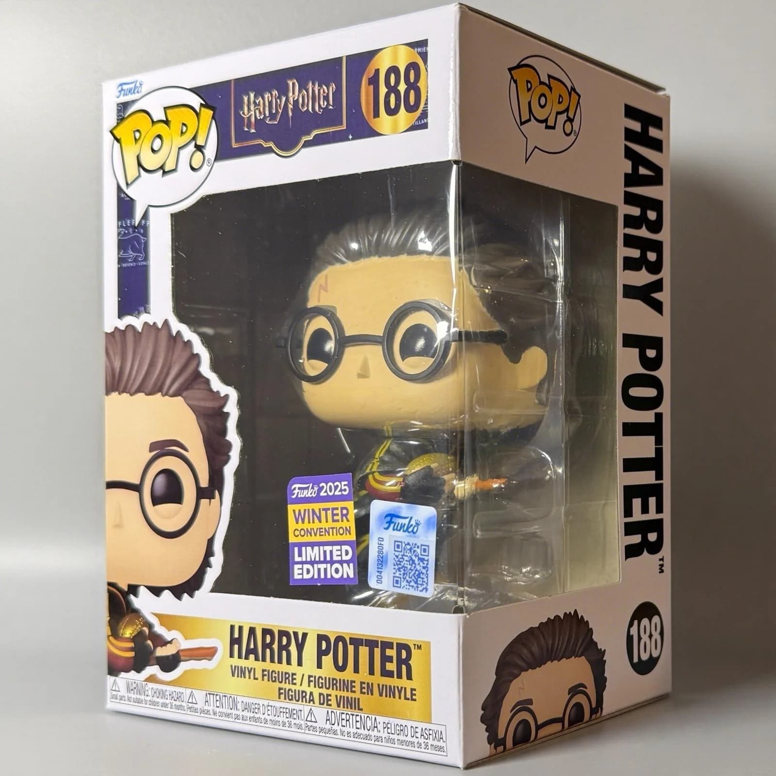 Harry Potter (Quidditch) # Statuetta Funko Pop 188 Edizione Limitata Ufficiale Convenzione Invernale 2025 Giocattolo Autentico Regalo per Fan