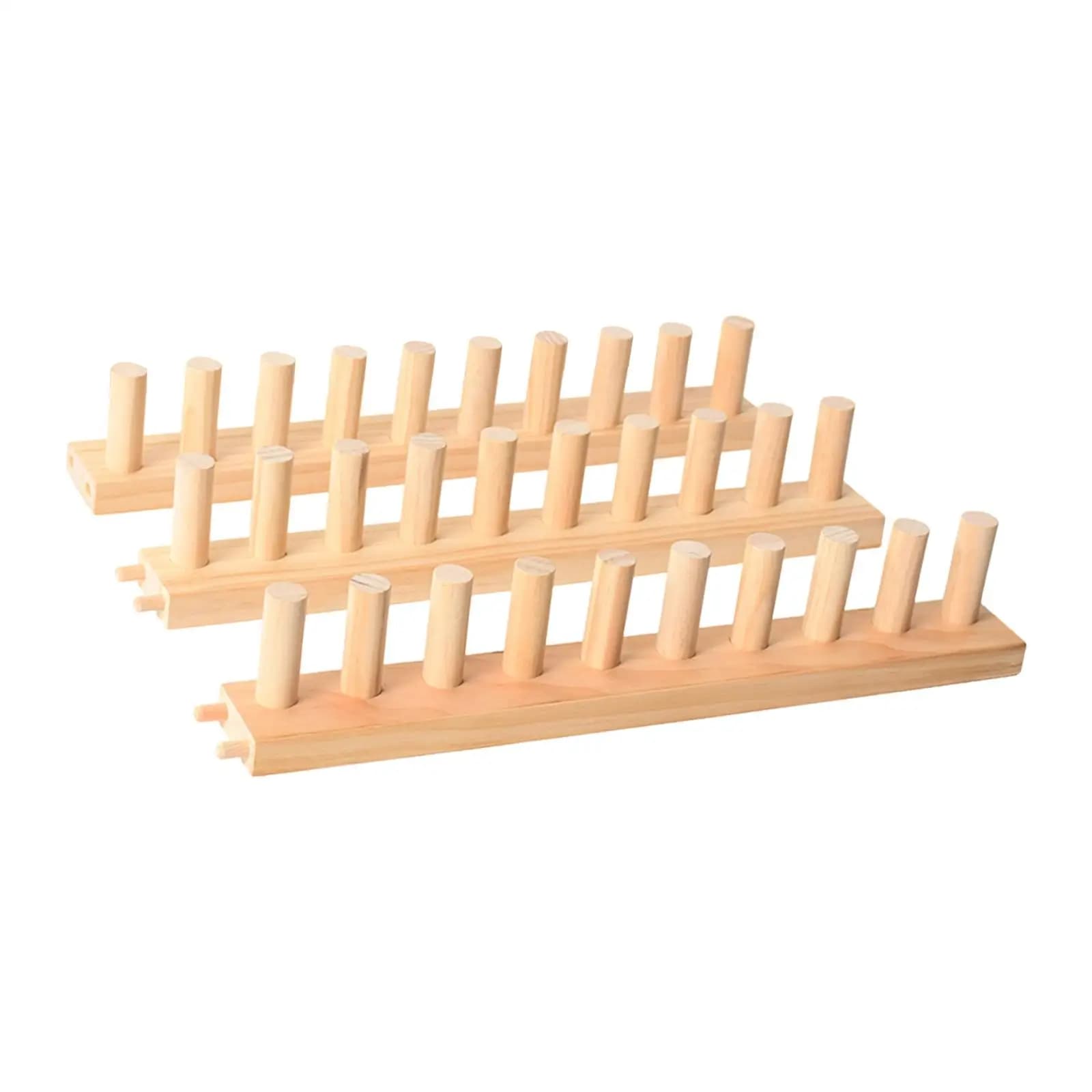 3Pcs Wooden Weaving Loom Frame Yarn Craft Project Shawl Chunky Blanket Looms