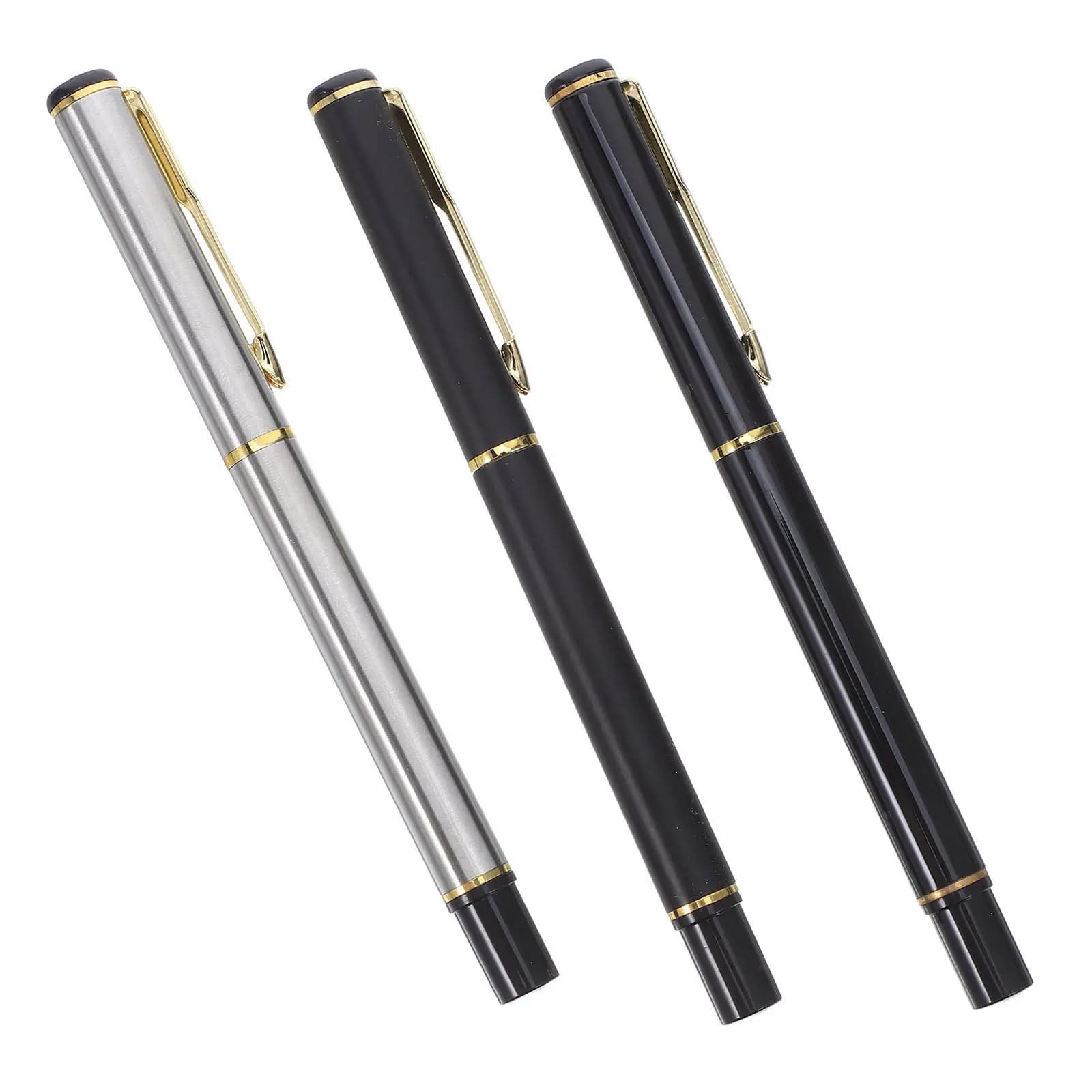 3Pcs Portable Calligraphy Brush Pens Soft Tip Refillable Fountain Ink Pen Set for Chinese Writing Painting Drawing Sumi Art