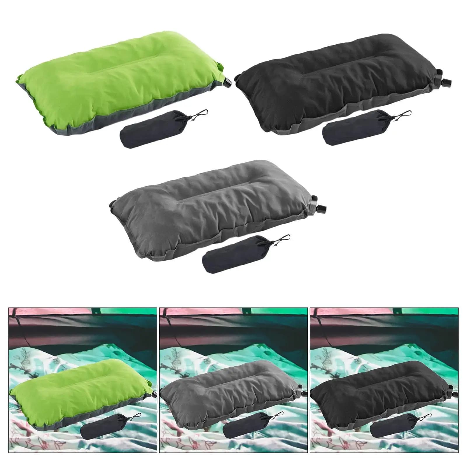 Cuscino da viaggio gonfiabile Cuscino da campeggio 46x30x12 cm Cuscino per schienale versatile