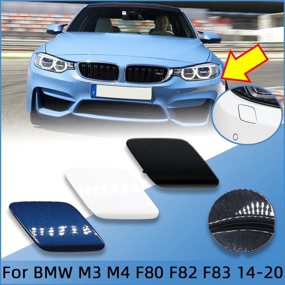 Front Rear Bumper Cover Headlight Washer Cover Cap For BMW M3 M4 F80 F82 F83 2014-2020 Towing Hauling Shell Lid Trim Auto Parts