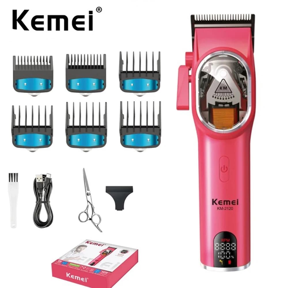 Kemei 2120 Battery Electric Haircut Barbiere Rechargeable Haircut Professional haircut for men 9000 rpm