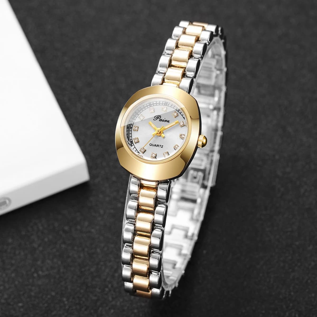 Orologi da donna con quadrante piccolo con diamanti alla moda Orologio da polso al quarzo da donna di lusso Orologio da ragazza Reloj Mujer (senza scatola)