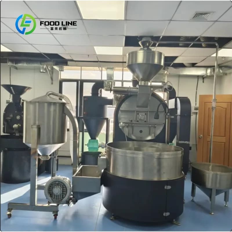 customized bulk drum bean roaster 30kg stainless steel half hot air digital monitor for large coffee workshop business buyers