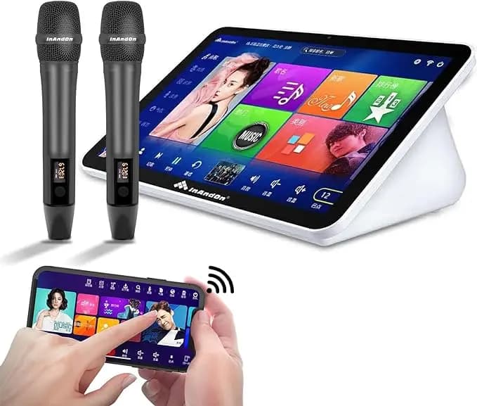 InAndOn Latest 18.5 5in1 8T Karaoke Player Home Party Machine Touch Screen Fast Speed Karaoke Player Karaoke System