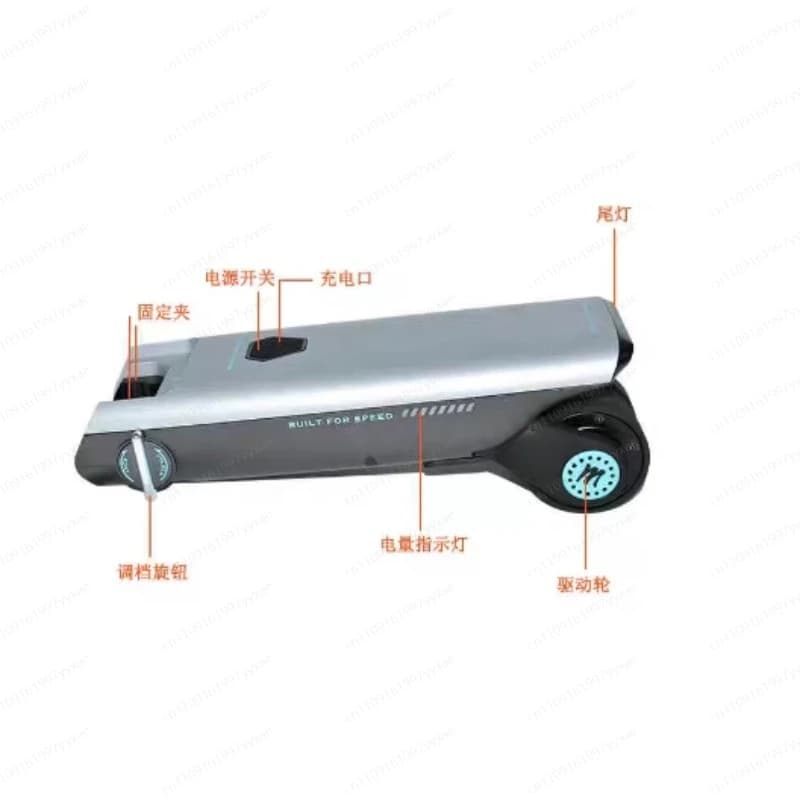 Bicicletta Elettrica da Montagna Modificata con Ruota Motrice Potenziata da 200W